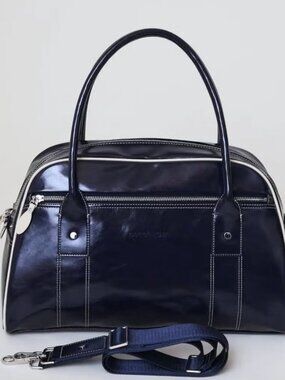 Peachy Den Bowler Bag in Blueberry